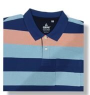 Men’s Stripe Polo T- Shirt- Style-2301 - Image 4