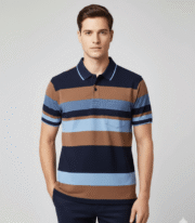 Men’s Stripe Polo T- Shirt