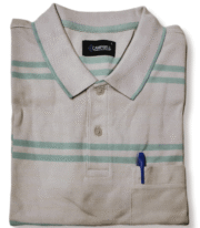 Men’s Stripe Polo T- Shirt - Image 3