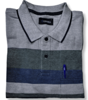 Men’s Stripe Polo T- Shirt - Image 3