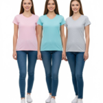 Ladies Top Short Sleeve, Cotton Rich