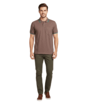 Men’s Stripe Polo T- Shirt - Image 3