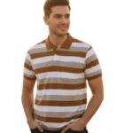 Men’s Stripe Polo T- Shirt- Style-2302